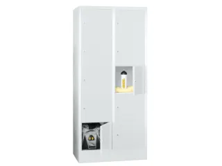 lockerkast,HxBxD 1850x800x500mm,2x5vakken,RAL7035,front RAL6011 - 1
