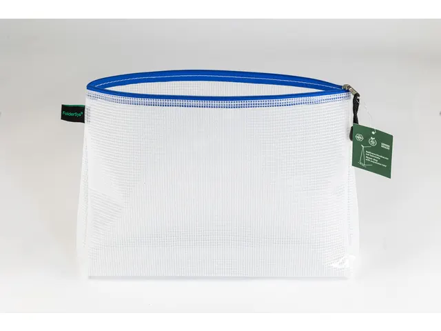 Pochette zip soufflet Foldersys EVA A4 bleu