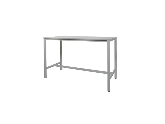 Domino Basic Statafel 160x80x110cm Grijs blad, Alu onderstel