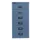 kantoor-ladekast HxBxD 590x279x380mm 6 laden romp + front blauw staal