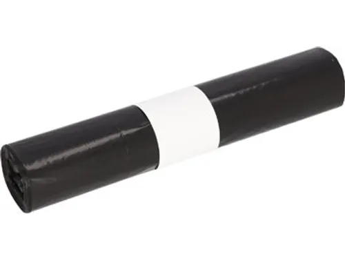 Vuilniszak 25 micron 40L 50x64cm LDPE zwart rol van 24 stuks