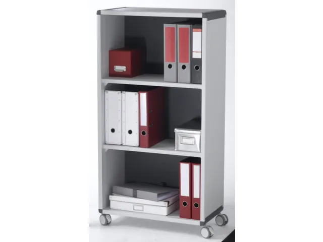 transportwagen HxBxD 1240x651x330mm 3vakken 2niveaus 3 OH grijs