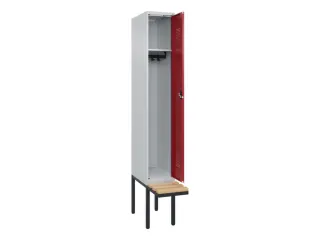 locker met bank,HxBxD 2120x300x815mm,1vak,vak B 300mm,cilinderslot - 1
