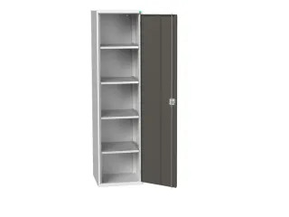 universele kast,HxBxD 2000x525x550mm,4xStalen bodem,draaigrendelslot - 1