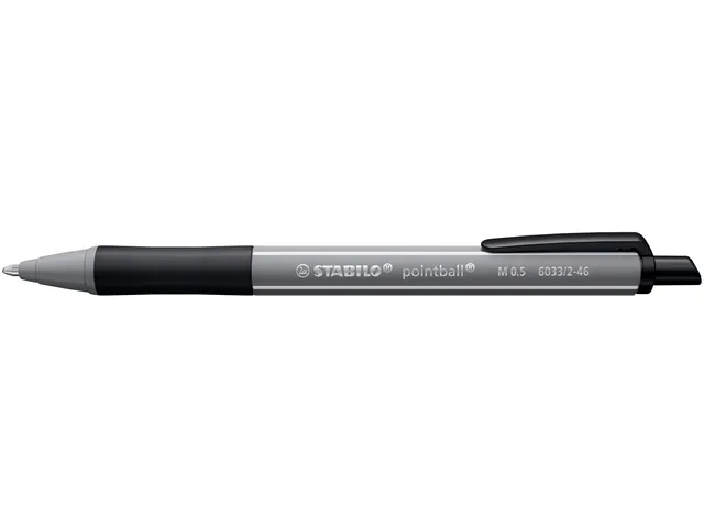 Stylo bille STABILO pointball Colorful Medium noir blister 2 pièces