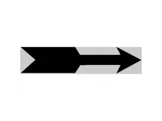 Sticker,Pijl Rechts,Aluminium Gemerkt,Gemoffeld,Zwart - 1