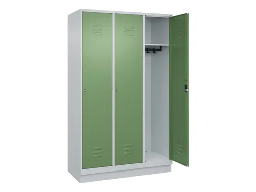 locker,HxBxD 1950x1200x500mm,3vak,vak B 400mm,cil.-slot,sokkel