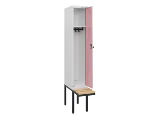 locker met bank,HxBxD 1950x300x815mm,1vak,vak B 300mm,draaigrendel - 1