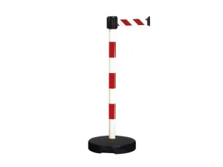 afzetpaal met band,m. 1riem(en),LxB 3m x50mm,paal HxØ 950x50mm - 1