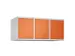 opzetkast,v. locker,3vak.,vak B 400mm,HxBxD 500x1200x500mm