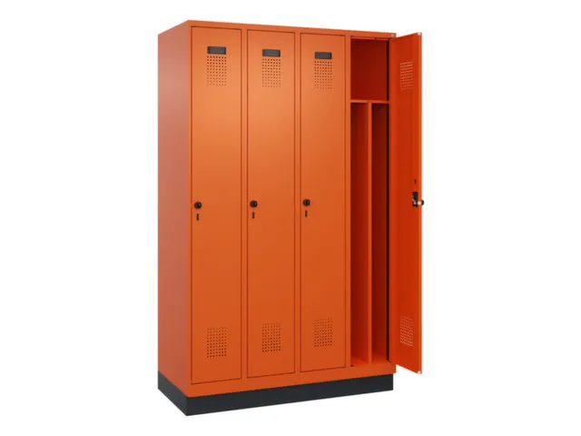 locker voor scheiding van kleding,HxBxD 1950x1200x500mm,4vak