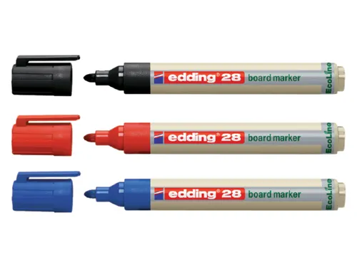 Viltstift edding 28 whiteboard EcoLine rond blauw 1.5-3mm