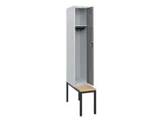 locker met bank,HxBxD 1950x300x815mm,1vak,vak B 300mm,cilinderslot - 1
