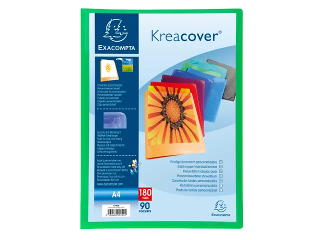 Protège-documents en polypropylène semi rigide Kreacover - A4 - Coul