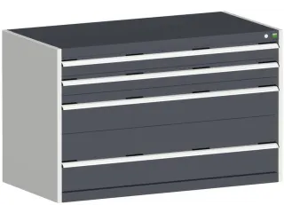 ladekast 800x1300x650mm 4laden zware lasten RAL7035 front RAL7016 - 1