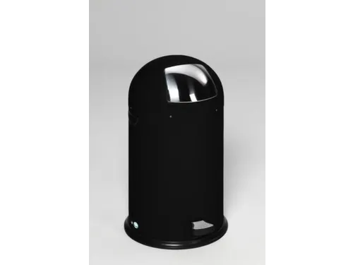 Push & Kick Afvalbak Staalplaat 22 Liter 640x355mm Met Pedaal Zwart