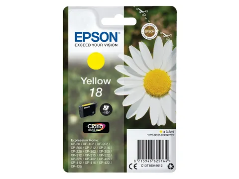 Inktcartridge Epson 18 T1804 geel C13T18044012