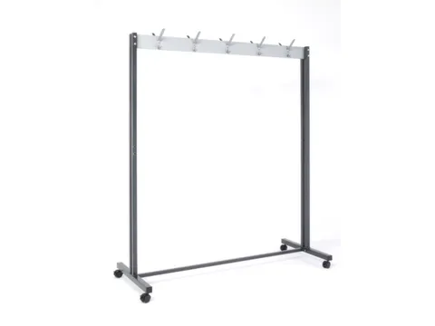 garderoberek,verrijdbaar,HxD 1800x600mm,4zwenkwielen,staal/alu,1000 mm