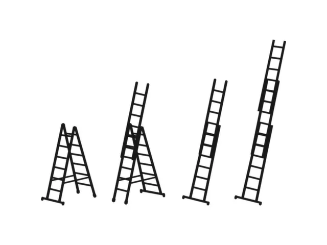multifunctionele telescoopladder,3x10,sporten,balk L 2,98-6,65m