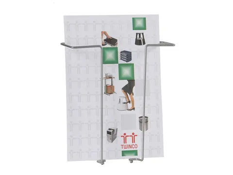 Folderhouder zilver voor A4 wandmontage