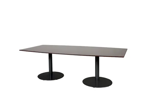 Linesto Vergadertafel Vaste Hoogte 240x120 Ton Logan Eiken 25mm Zwart
