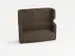 canapé,2 sièges,insonorisant,tissu gris brun,HxlxP 1330x1570x760mm