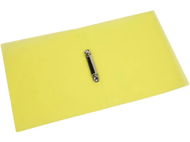 Ringmap A4 PP 2 Ringen 25mm Transparant Geel