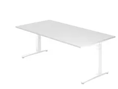 In hoogte verstelbaar bureau,HxBxD 680-850x2000x1000mm,blad wit