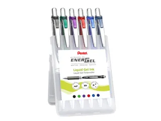 Gelschrijver Pentel BL77 Energel medium assorti etui à 6 stuks - 3