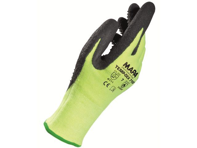 Handschoen Temp-dex 710 Fluorgeel Acryl Nitril Maat 11 | VeiligheidsartikelenShop.be
