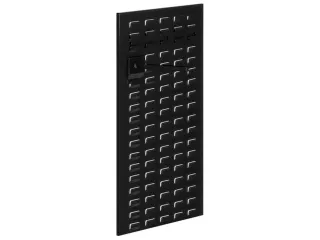 Gesleufde Plaat Staal Hxb 1000x450mm Staand Ral 9005 Gitzwart - 2