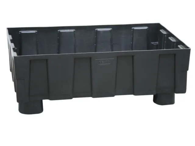 PE-opvangbak,v. 1x200l vat,opvangvol. 250l,HxBxD 430x1205x805mm