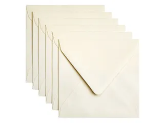 Envelop Papicolor 140x140mm Ivoor gegomd pak à 6 stuks - 1