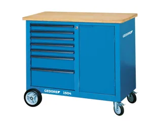 GEDORE 1504 0511 S Mobiele werkbank met 7laden en bankschroef - 1