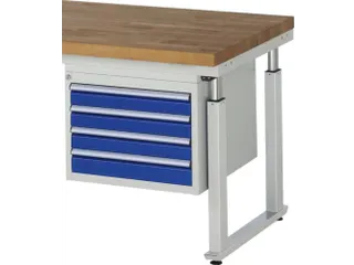 schuiflade-onderbouw v. werkbank HxBxD 440x580x600mm 4laden RAL5010 - 1