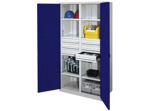 Materiaalkast Scheidingswand 1950x1000x600mm 6legb. 6laden Ral5010