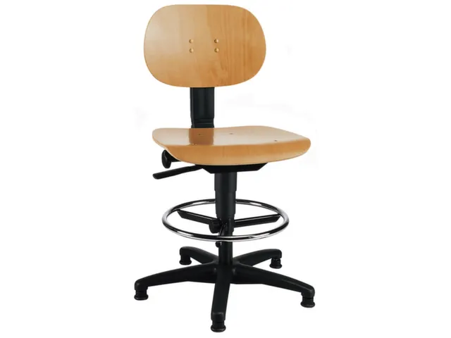 Topstar Werkstoel, zitting beuken natuur, met glijders