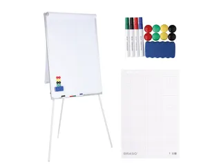 BRASQ Flipover Basic 70x100cm Magnetisch Aluminum met accessoires - 1