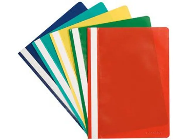 Snelhechtmap Assorti Kleuren PP A4 Pak Van 5 Stuks