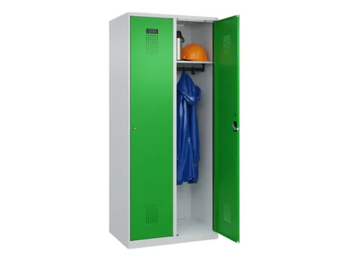 locker,HxBxD 1850x800x500mm,2vak,vak B 400mm,cil.-slot,staand op vloer