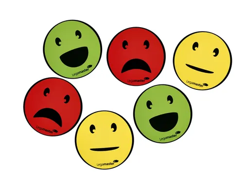 Magneet Legamaster emoticon 50mm assorti 6 stuks