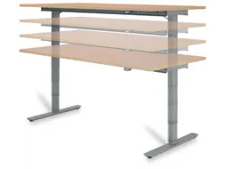 Elektrisch in hgte vst. zit-sta-bureau decor wit 650-1250x1200x800mm