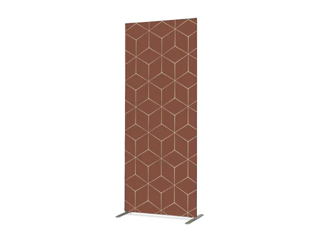Scheidingswand Textiel Deco 100x200cm Hexagon Roest bruin ECO