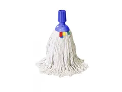 Minimop katoen 200gr standaard steelverbinding blauw