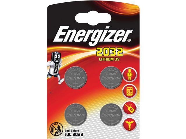 Energizer Pile bouton Lithium CR 2032 4 Pièce/s