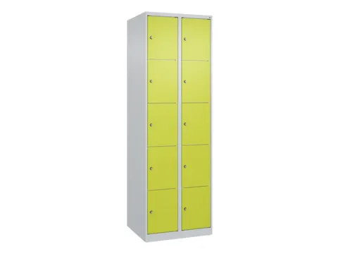 lockerkast,HxBxD 1850x600x500mm,2x5vakken,vak B 300mm,cil.-slot