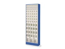 Transparante Magazijnbakken 80Bakken Abs-Kunststof Corpus Ral7035
