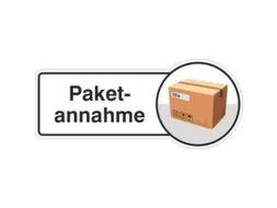 aanwijzingsbord,Pakketaanname,PVC,om te verlijmen,HxB 130x300mm