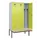 locker met bank,voor scheiding van kleding,HxBxD 2120x1200x815mm,3vak
