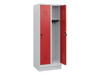 schoollocker,HxBxD 1630x600x500mm,2vak,vak B 300mm,draaigrendel,sokkel - 1